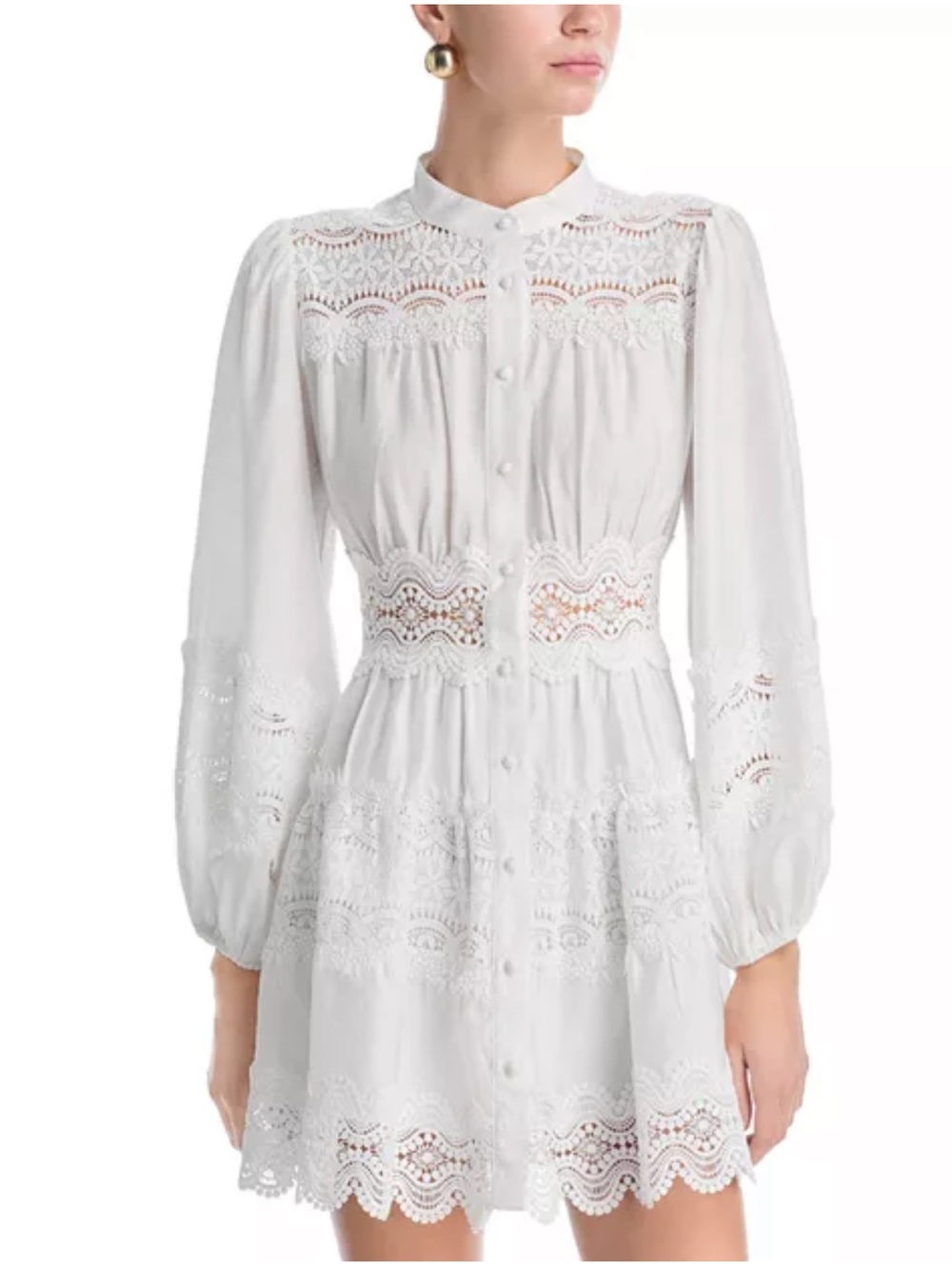 Bloomingdale’s Aqua Exclusive swirl lace mini dress